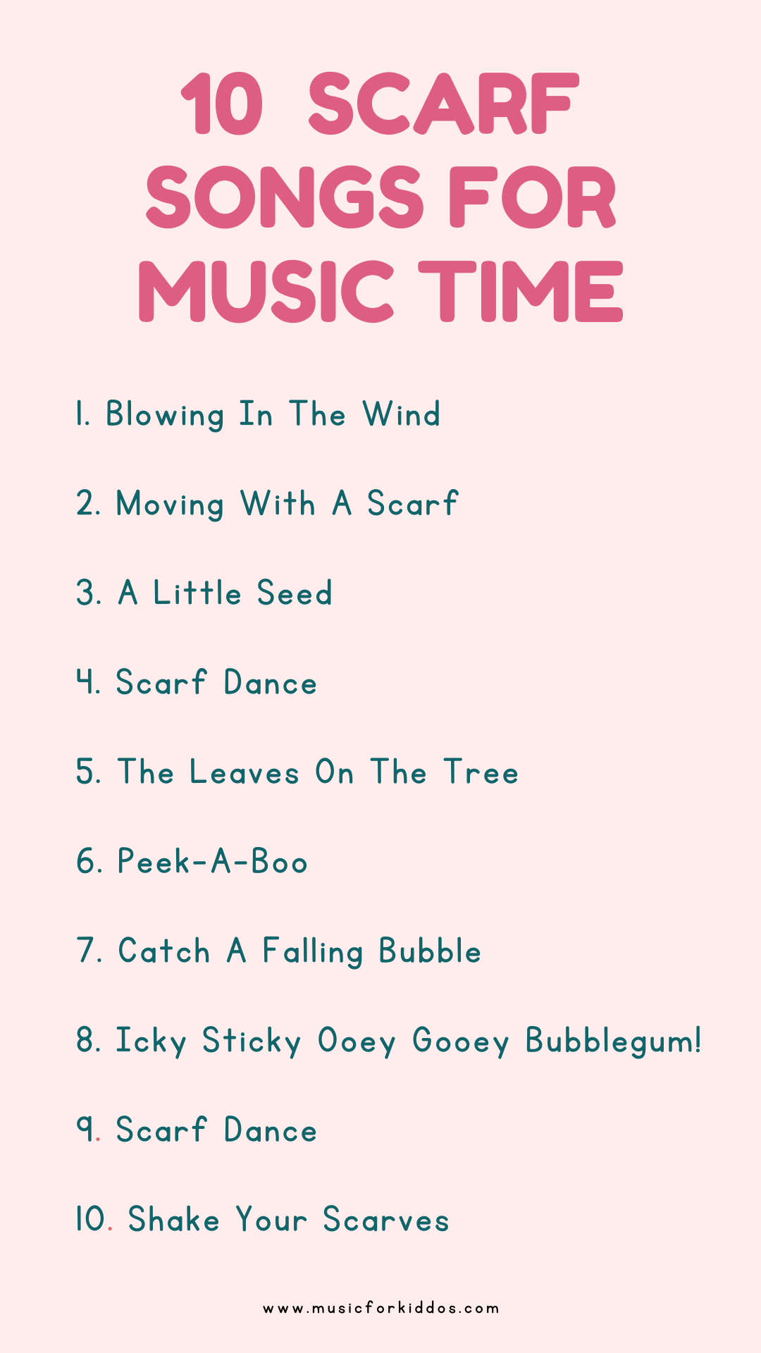 10 Scarf Songs For Preschool And Kindergarten Music Time Music For Kiddos