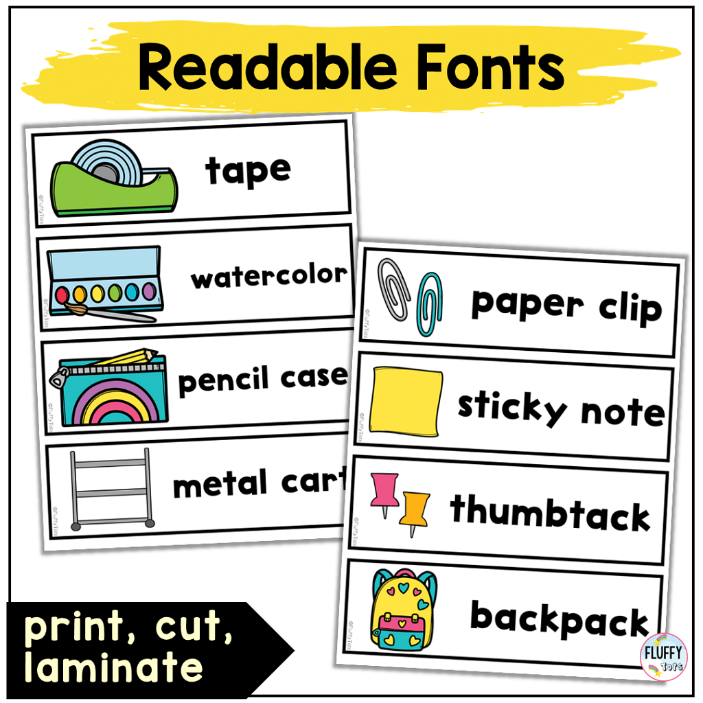 Preschool Printable Labels Free