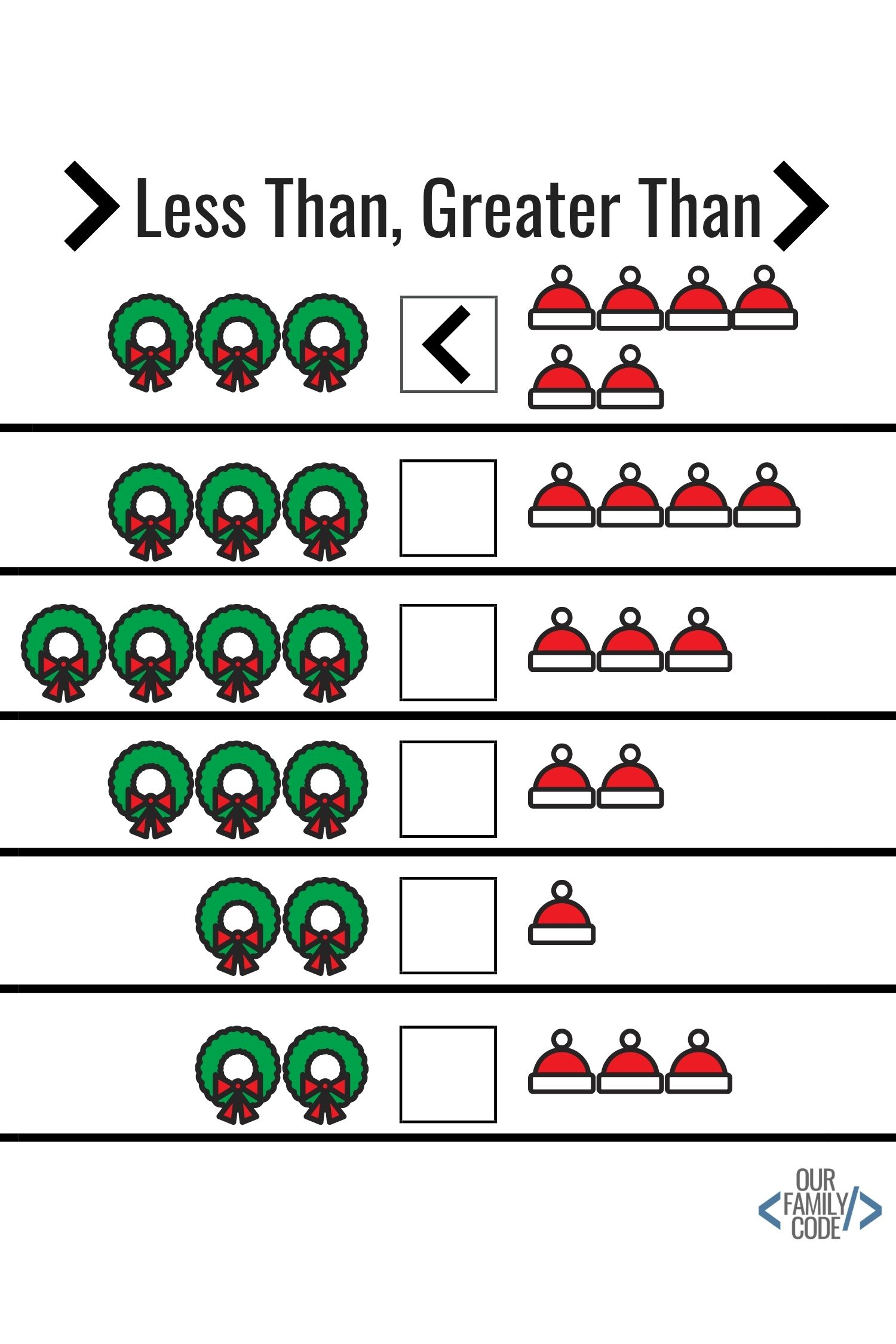 12 Days Of Free Christmas Worksheets For Kids Our Family Code 12 Days Of Free Christmas Worksheets For Kids Our Family Code