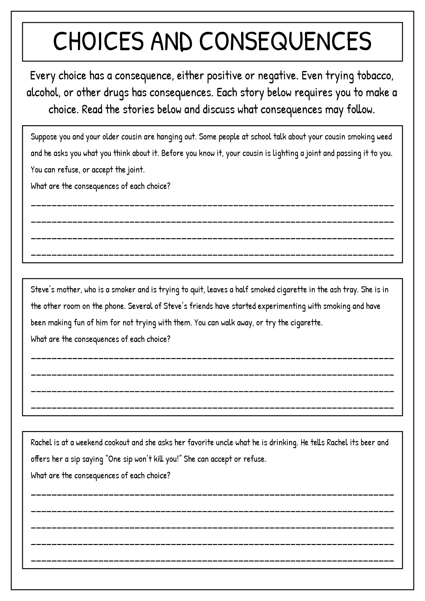 14 Drug Free Worksheets Activities Free PDF At Worksheeto Worksheets Library 14 Drug Free Worksheets Activities Free PDF At Worksheeto Worksheets Library