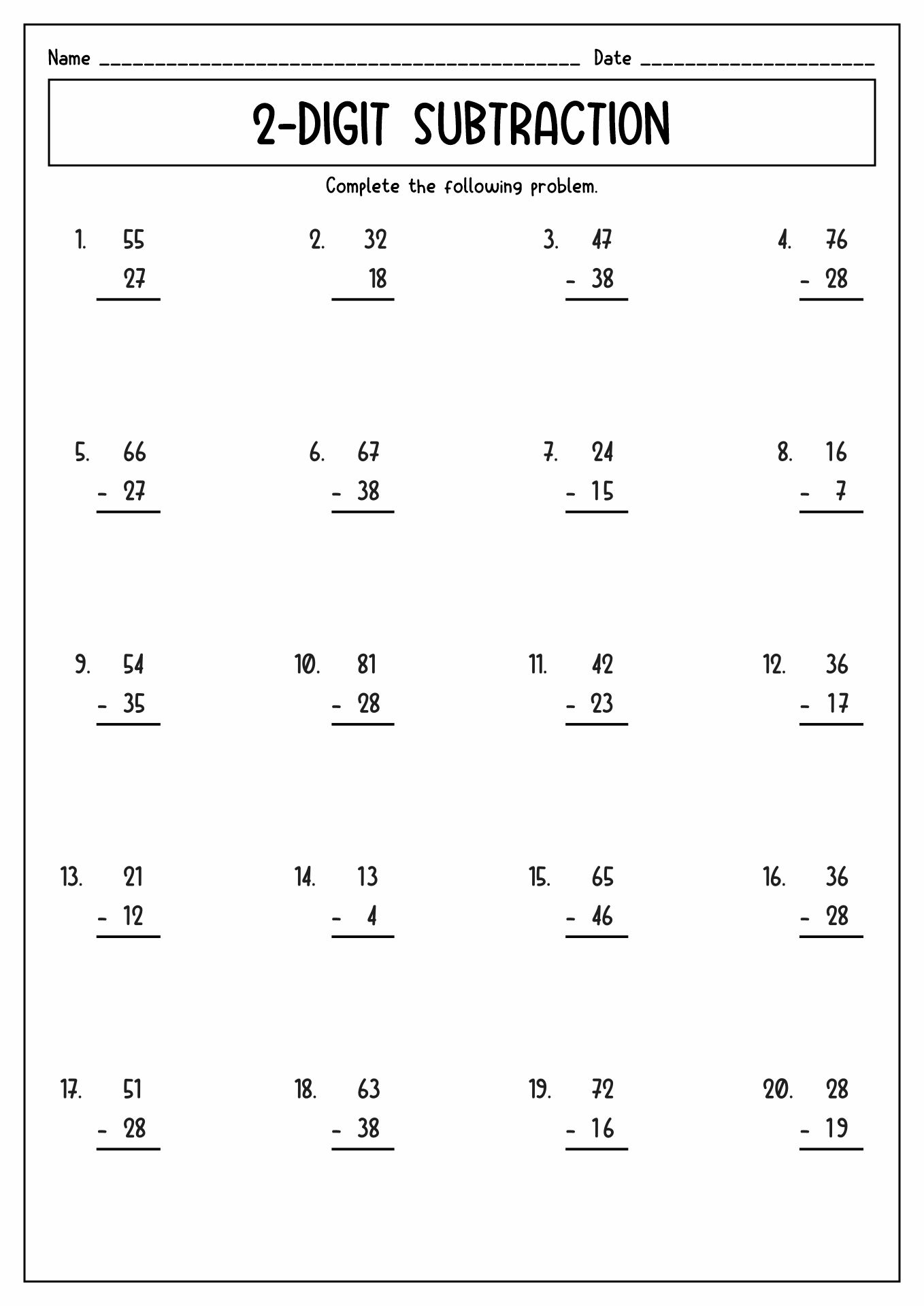 Free Second Grade Math Worksheets Printable Free Second Grade Math Worksheets Printable
