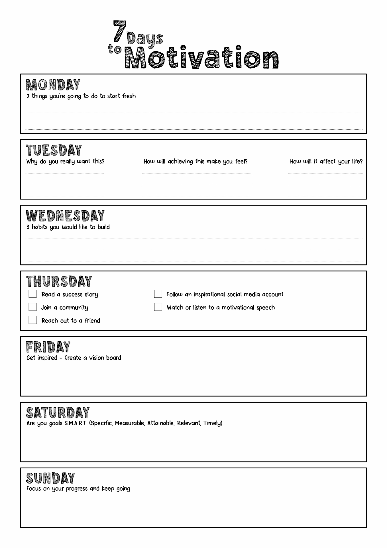 16 Motivational Worksheets For Change Free PDF At Worksheeto