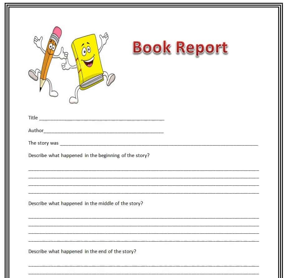 16 Sample Book Report Templates In MS WORD Writing Word Excel Format