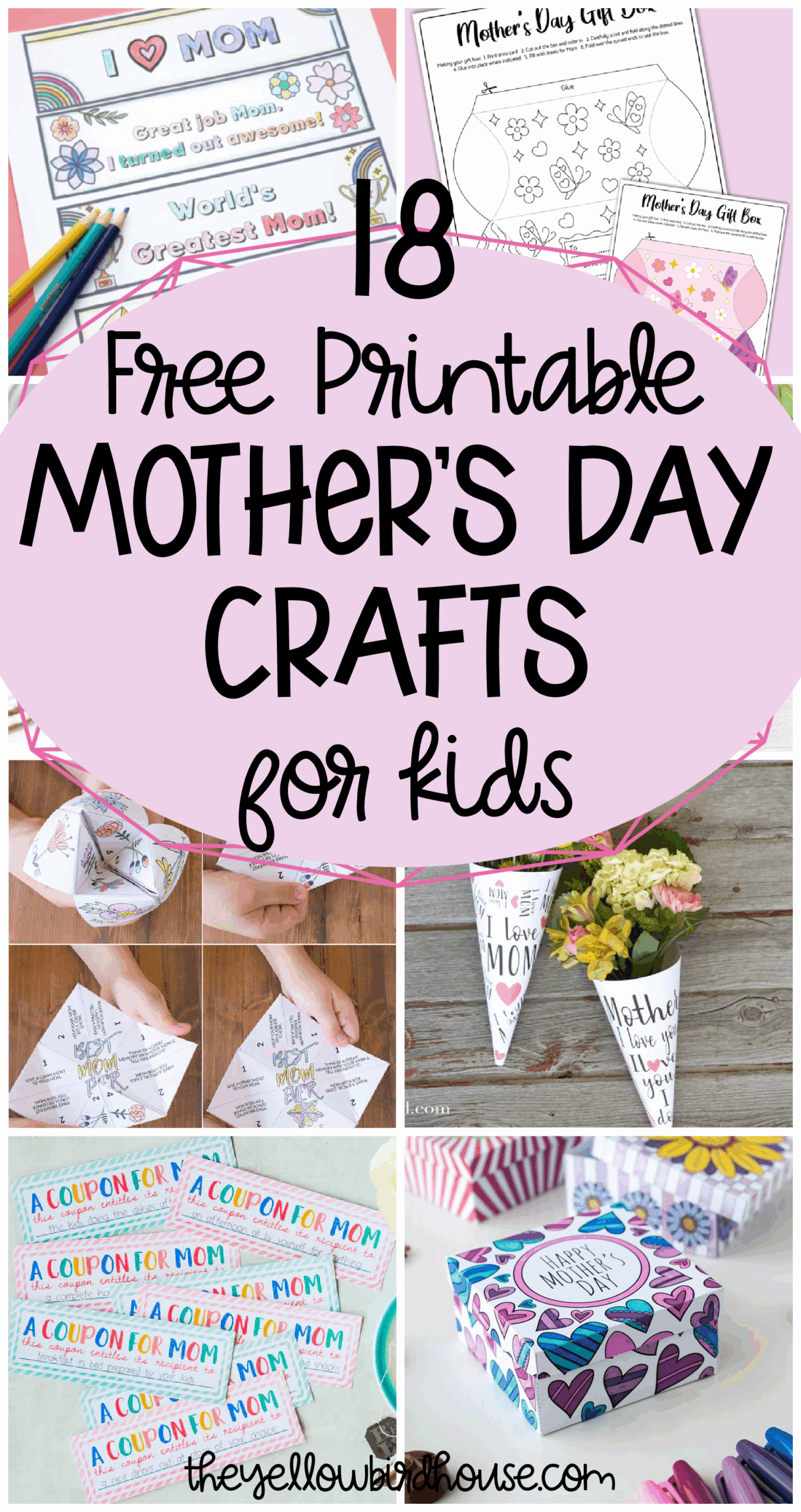 18 Free Printable Mother s Day Crafts For Kids 18 Free Printable Mother s Day Crafts For Kids