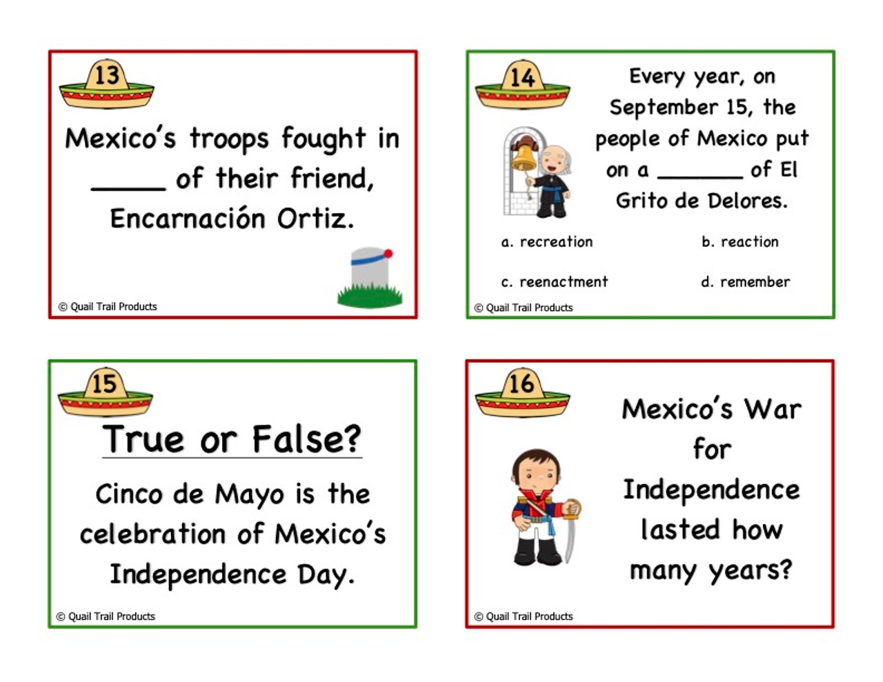 1st Grade Mexican Independence Day Reading Comprehension Worksheets Library
