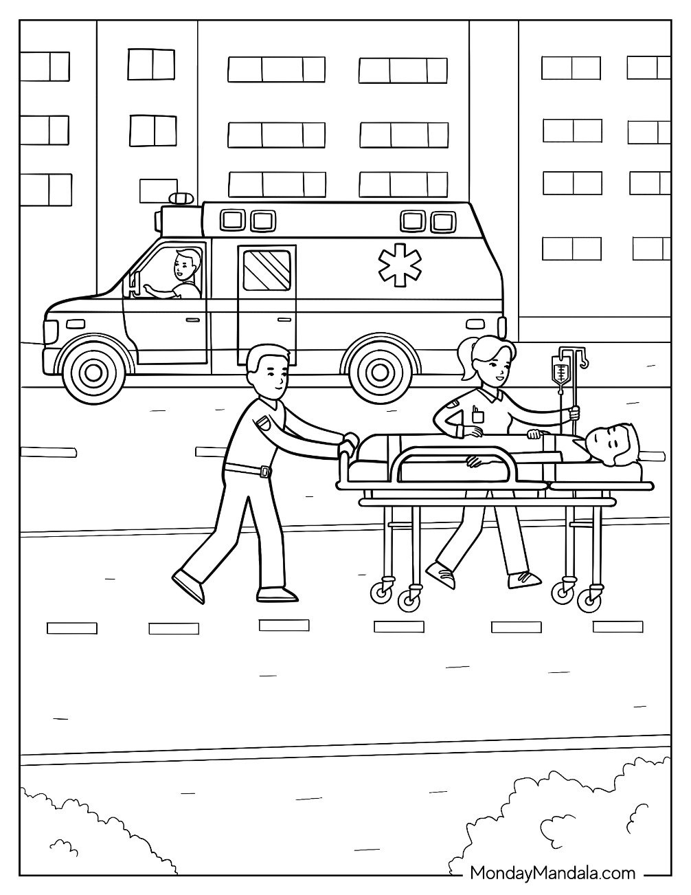 20 Ambulance Coloring Pages Free PDF Printables 