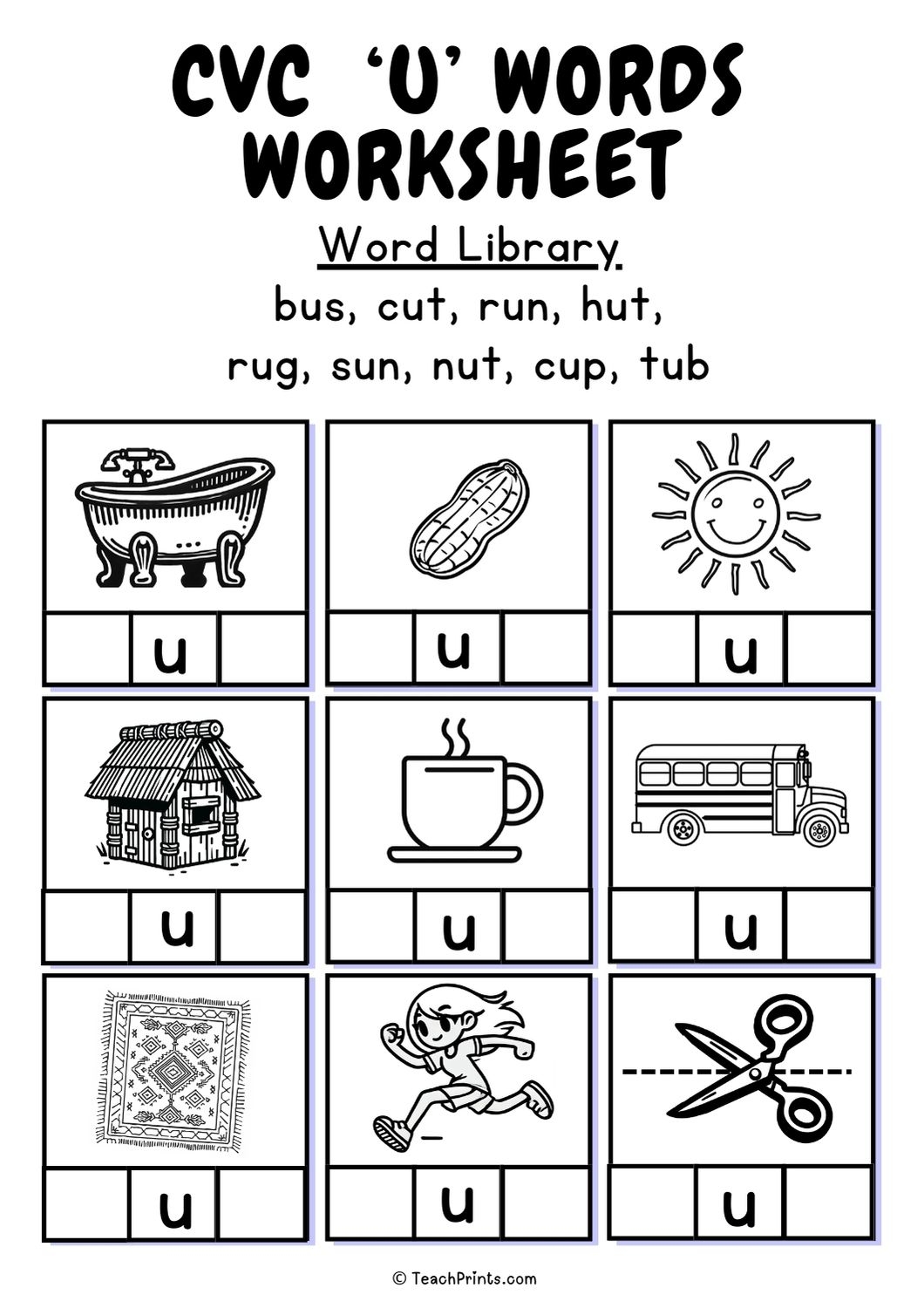 20 Free CVC Words Worksheets Teach Prints 20 Free CVC Words Worksheets Teach Prints