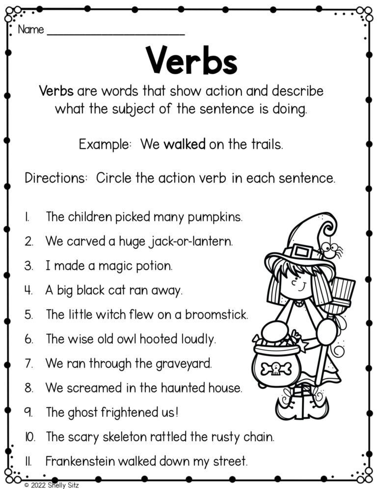 20 FREE Halloween Worksheets For First And Second Grade