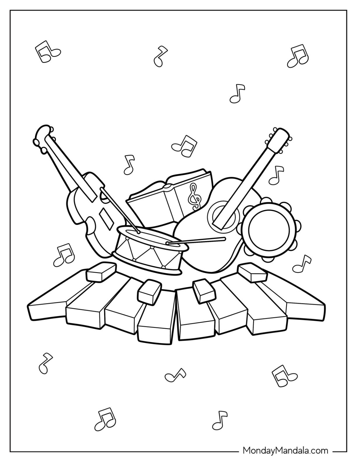 20 Music Coloring Pages Free PDF Printables 