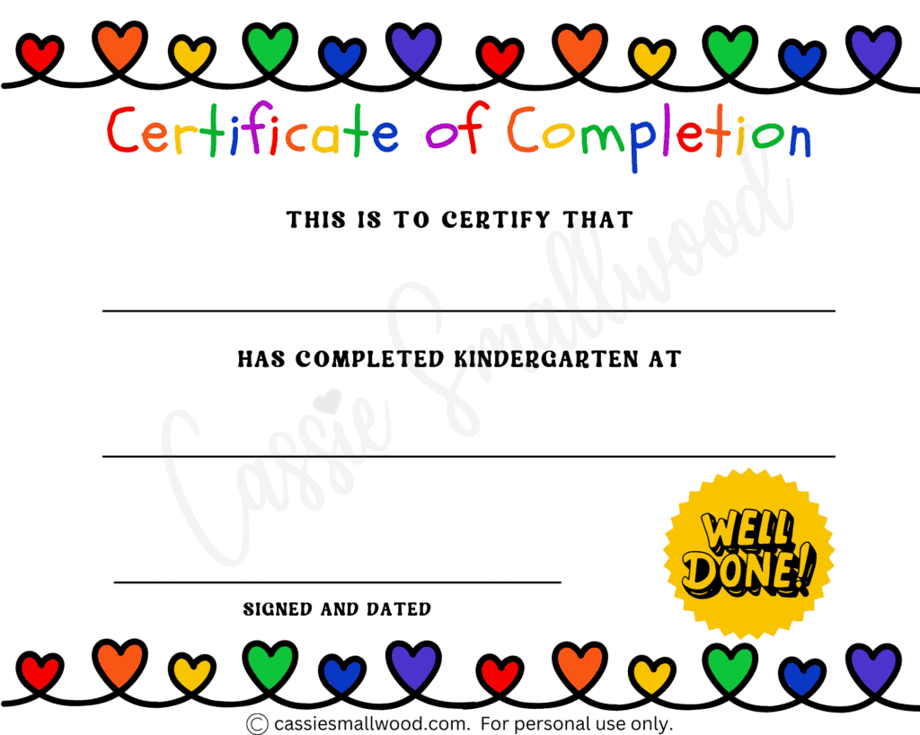 Free Editable Printable Preschool Graduation Certificates