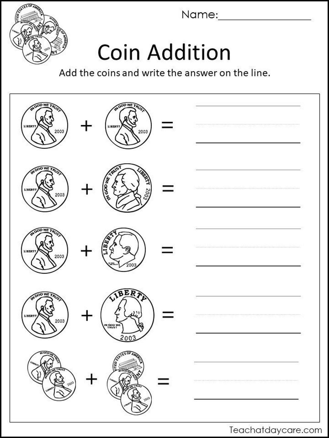 20 Printable Count And Add The Money Worksheets Kdg 2nd Grade 