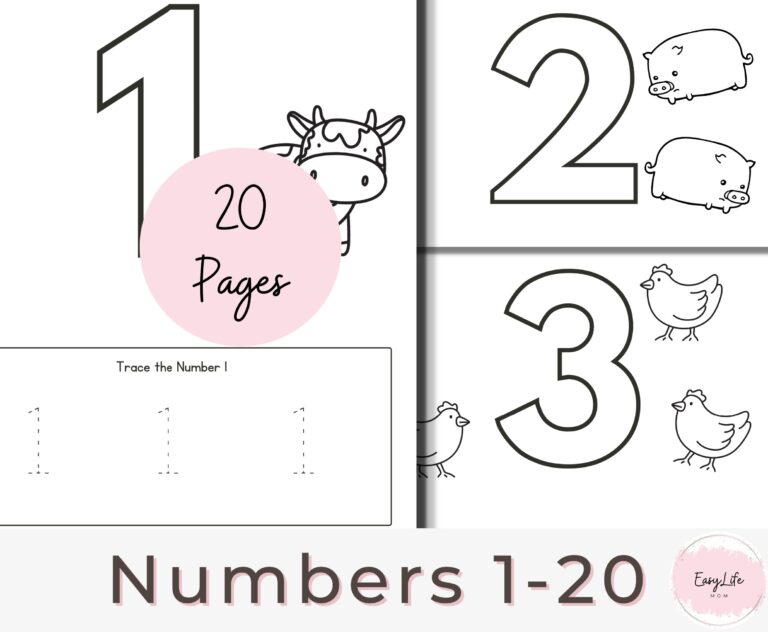 20 Printable Numbers All About Number Worksheets Preschool