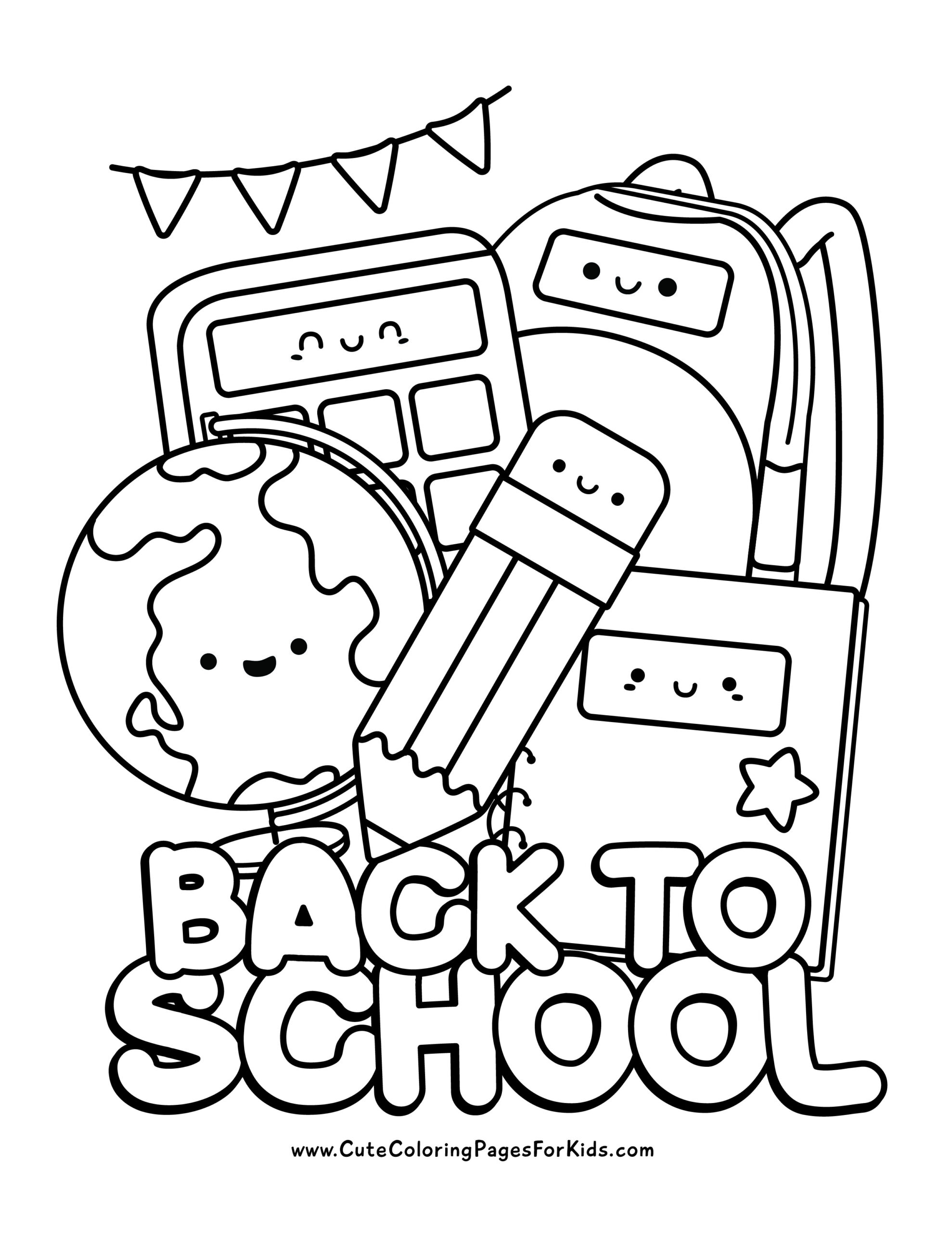 25 Back To School Coloring Pages Free Printables Cute Coloring 