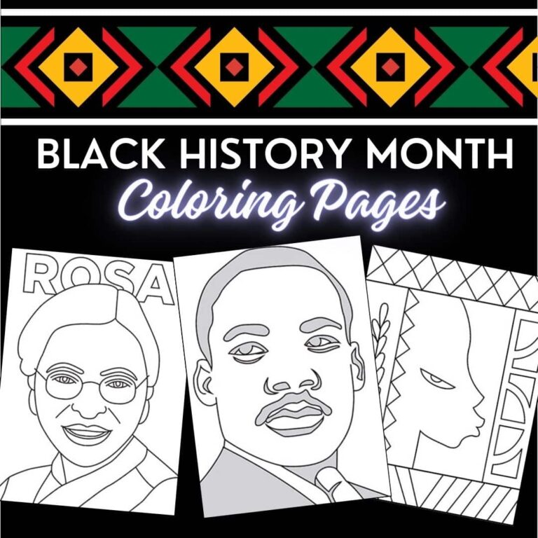 25 Black History Month Coloring Pages Printable PDF Sheets Art Projects For Kids