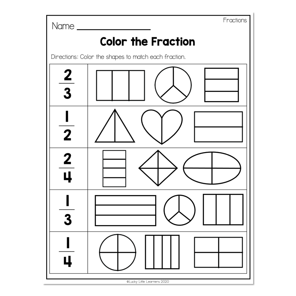 Free Printable Fractions Worksheets Grade 2 Free Printable Fractions Worksheets Grade 2