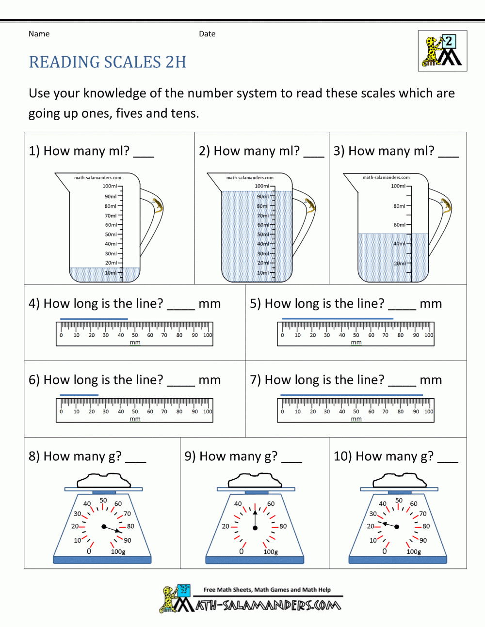 2nd Grade Measurement Worksheets 2nd Grade Measurement Worksheets