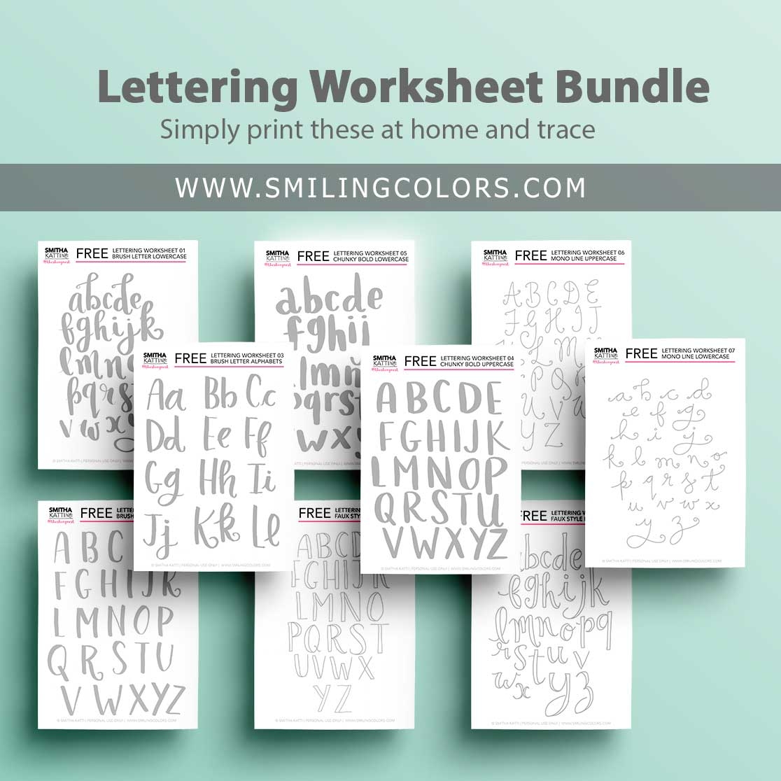 30 FREE Lettering Worksheets Print U0026 Start Practicing 30 FREE Lettering Worksheets Print U0026 Start Practicing