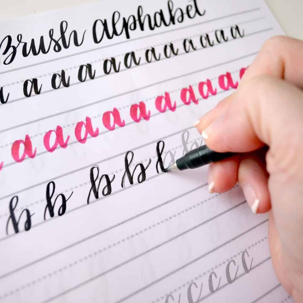 31 Free Printable Lettering And Calligraphy Worksheets