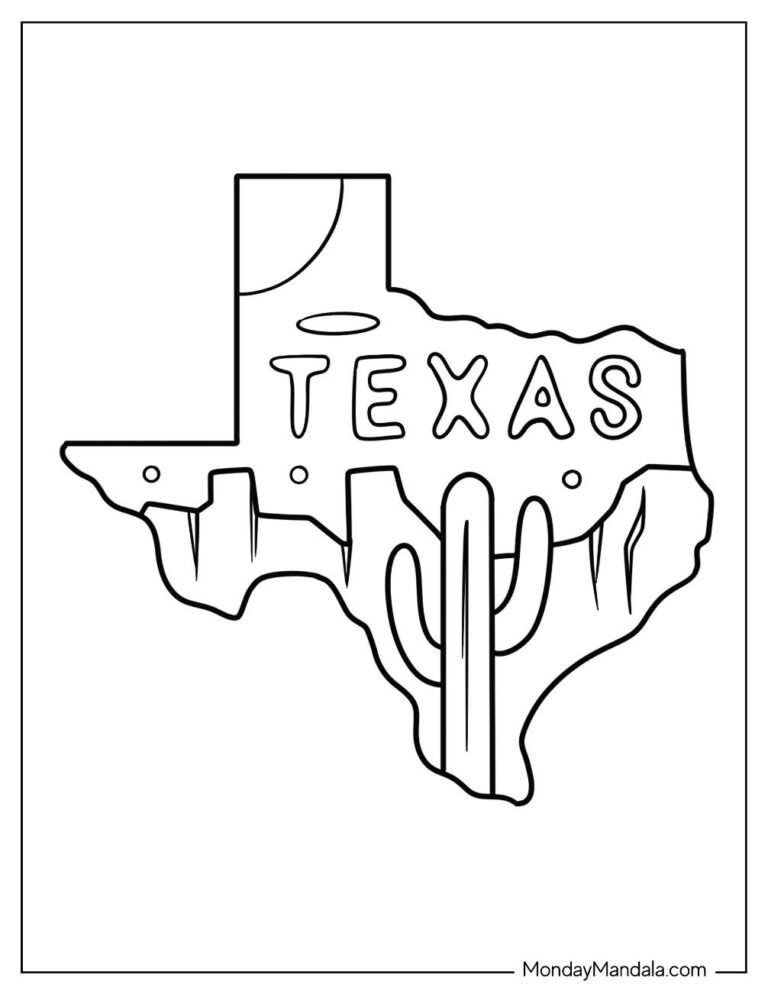 33 Texas Coloring Pages Free PDF Printables