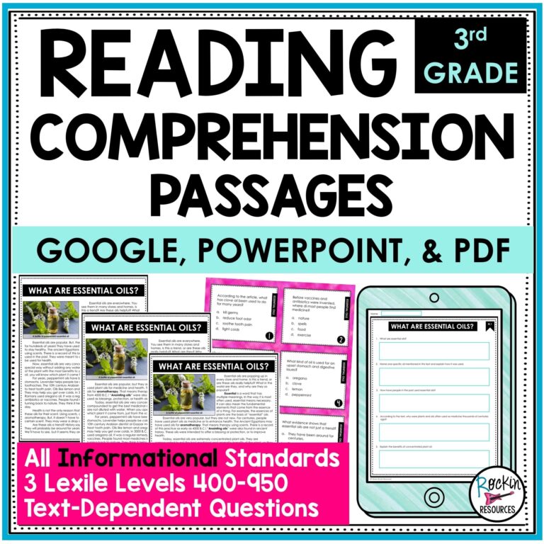3rd Grade Informational Reading Comprehension Passages