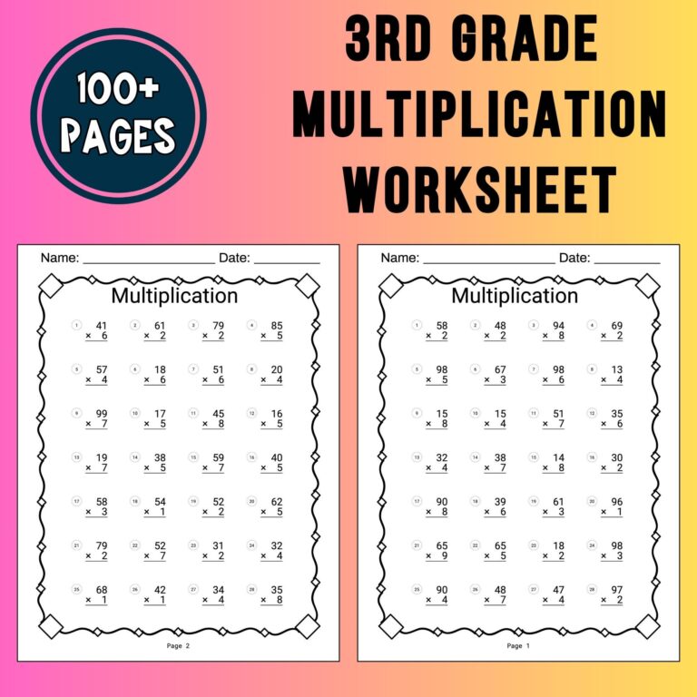 3rd Grade Math Multiplication Worksheet Chart Multiplication Table