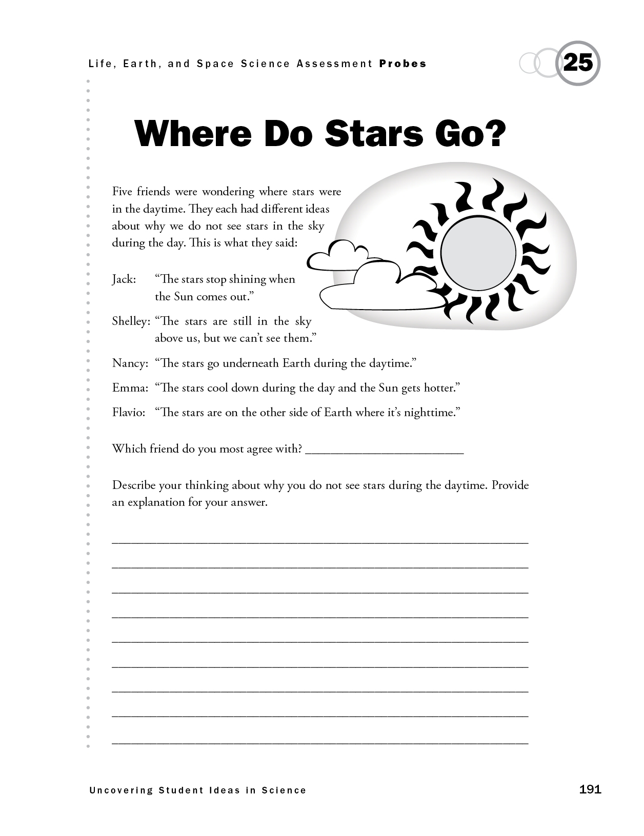 Star Reading Comprehension Worksheet Star Reading Comprehension Worksheet