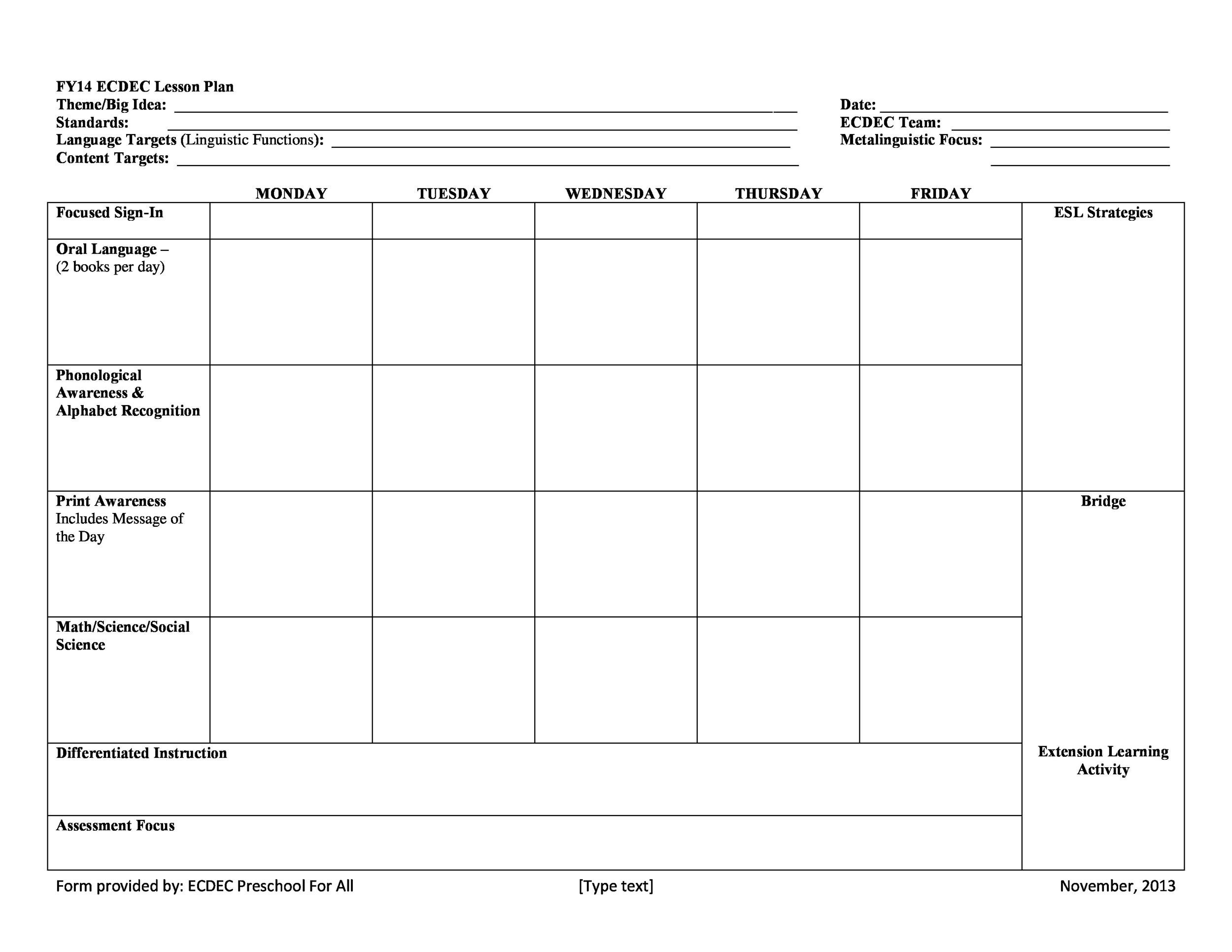 44 FREE Lesson Plan Templates Common Core Preschool Weekly Worksheets Library 44 FREE Lesson Plan Templates Common Core Preschool Weekly Worksheets Library