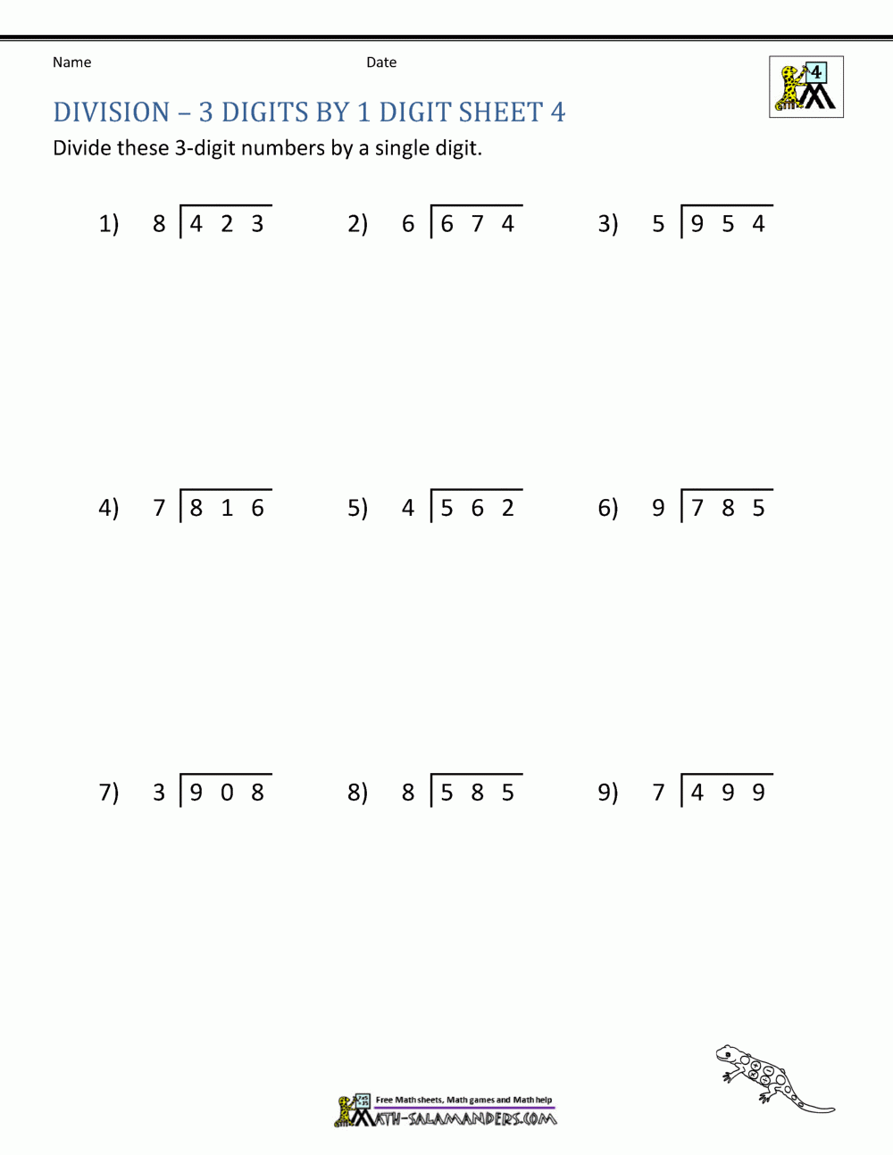 4th Grade Long Division Worksheets 4th Grade Long Division Worksheets