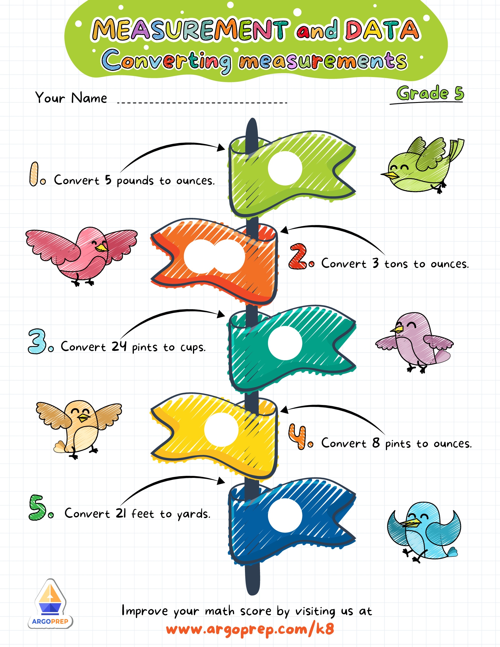 5th Grade Conversions Worksheets For Free ArgoPrep