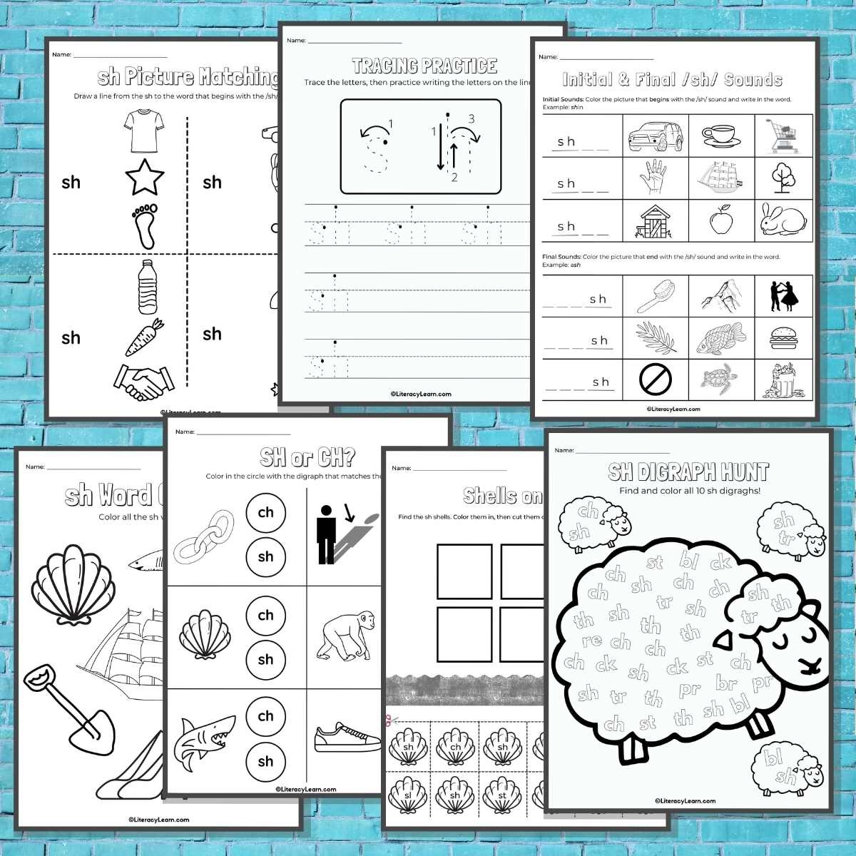 7 SH Worksheets For Digraph Learning Literacy Learn 7 SH Worksheets For Digraph Learning Literacy Learn