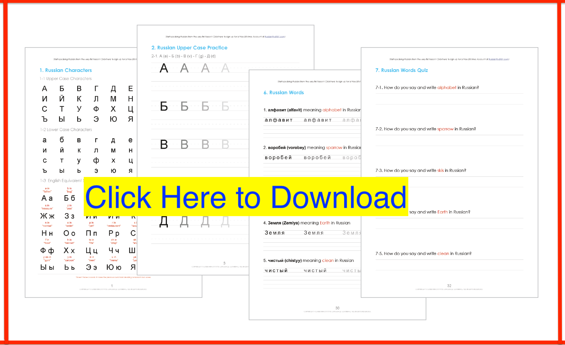 9 Free Russian Worksheets PDF For Beginners 9 Free Russian Worksheets PDF For Beginners