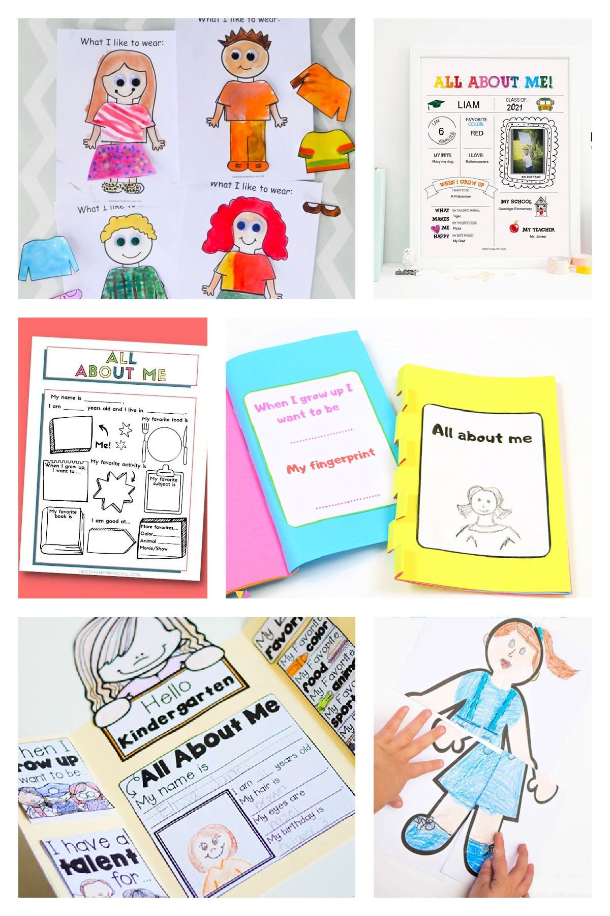 All About Me Crafts Preschool Printable