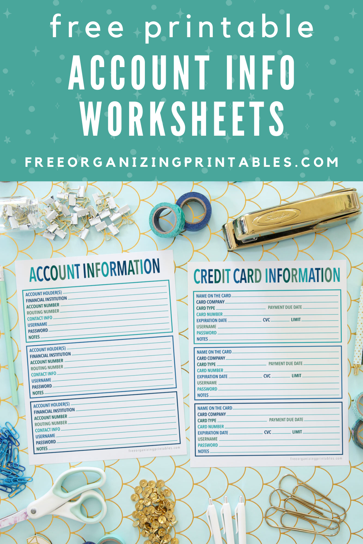Free Printable Credit Card Worksheet