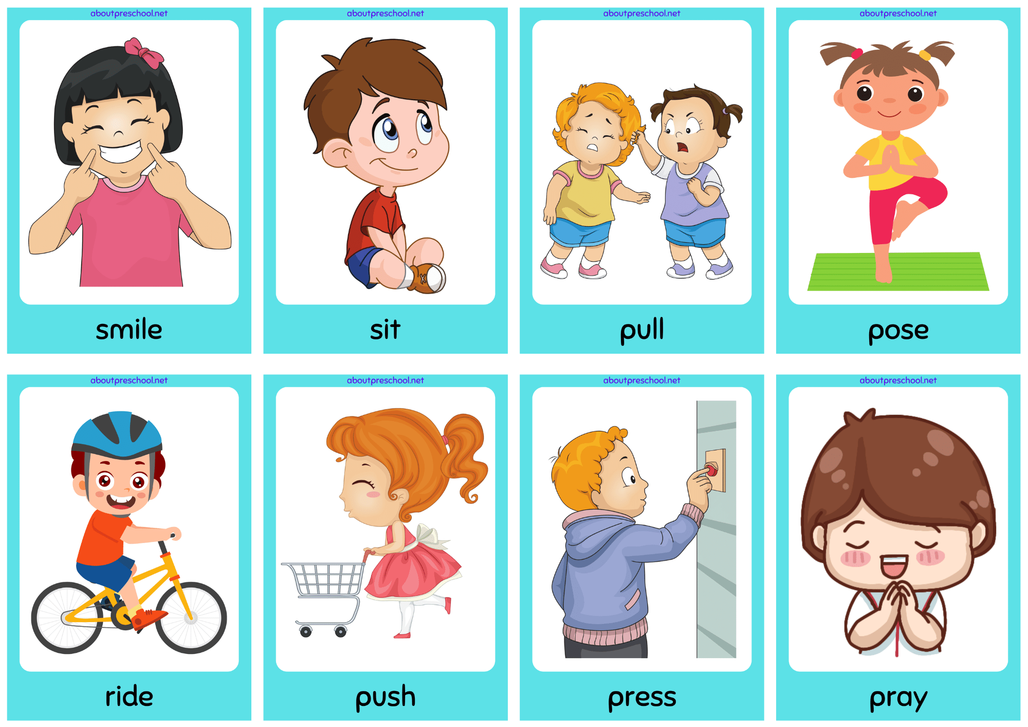 Action Flash Cards Archives About Preschool