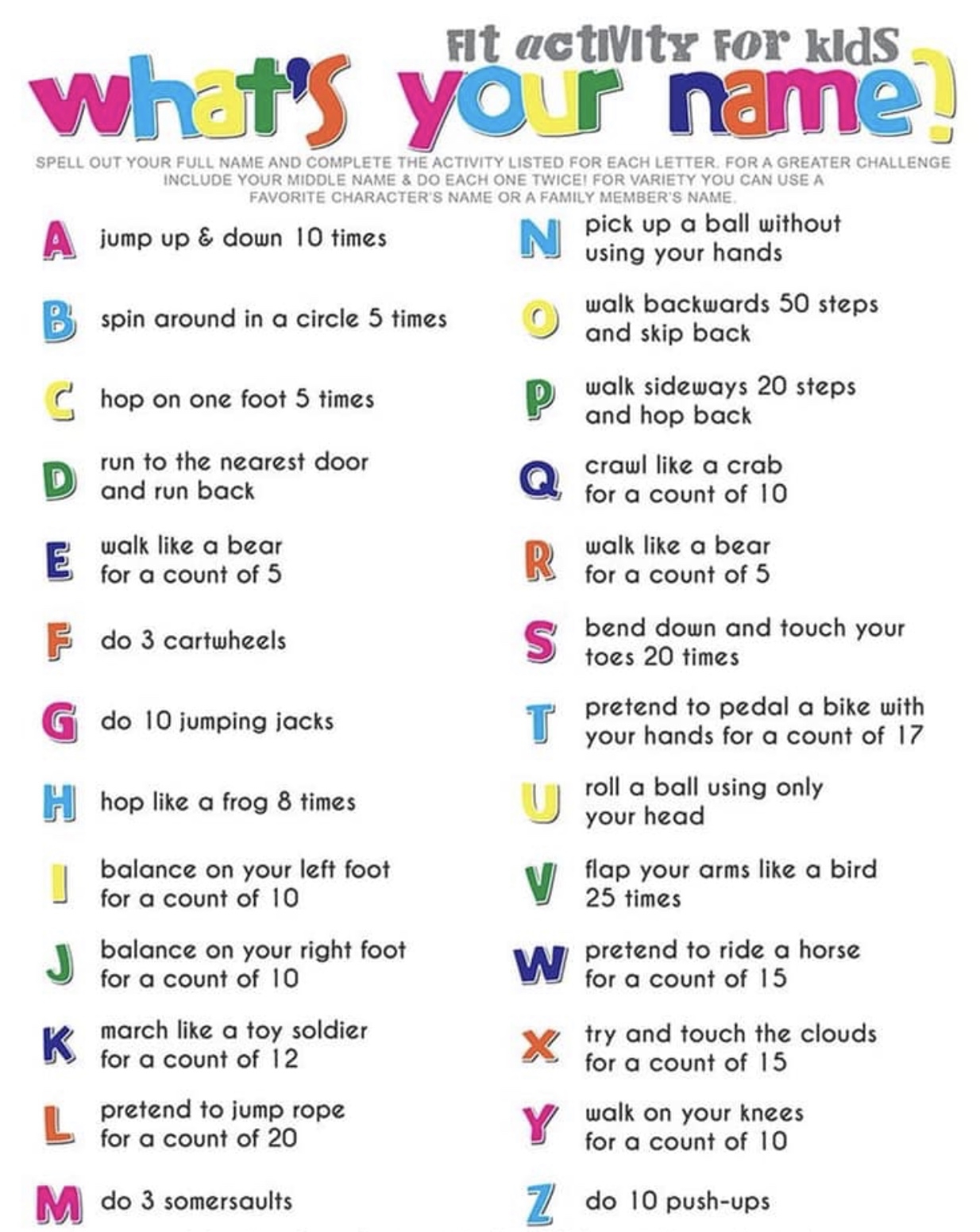 Activity Sheets Cedar Park Dance Company