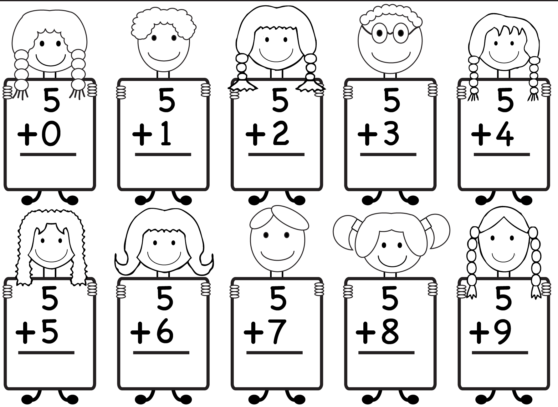 Addition And Subtraction Worksheets For Kindergarten Worksheets Worksheets Library