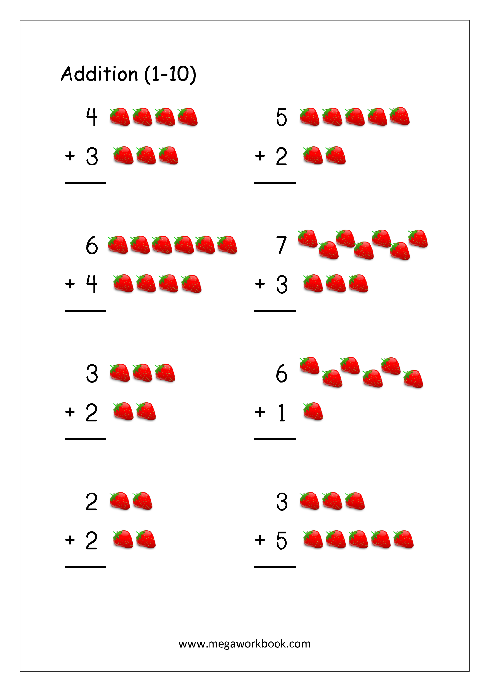Addition Worksheets For Kindergarten Math Addition Worksheets Addition Practice Worksheets Addition For Kindergarten MegaWorkbook Addition Worksheets For Kindergarten Math Addition Worksheets Addition Practice Worksheets Addition For Kindergarten MegaWorkbook