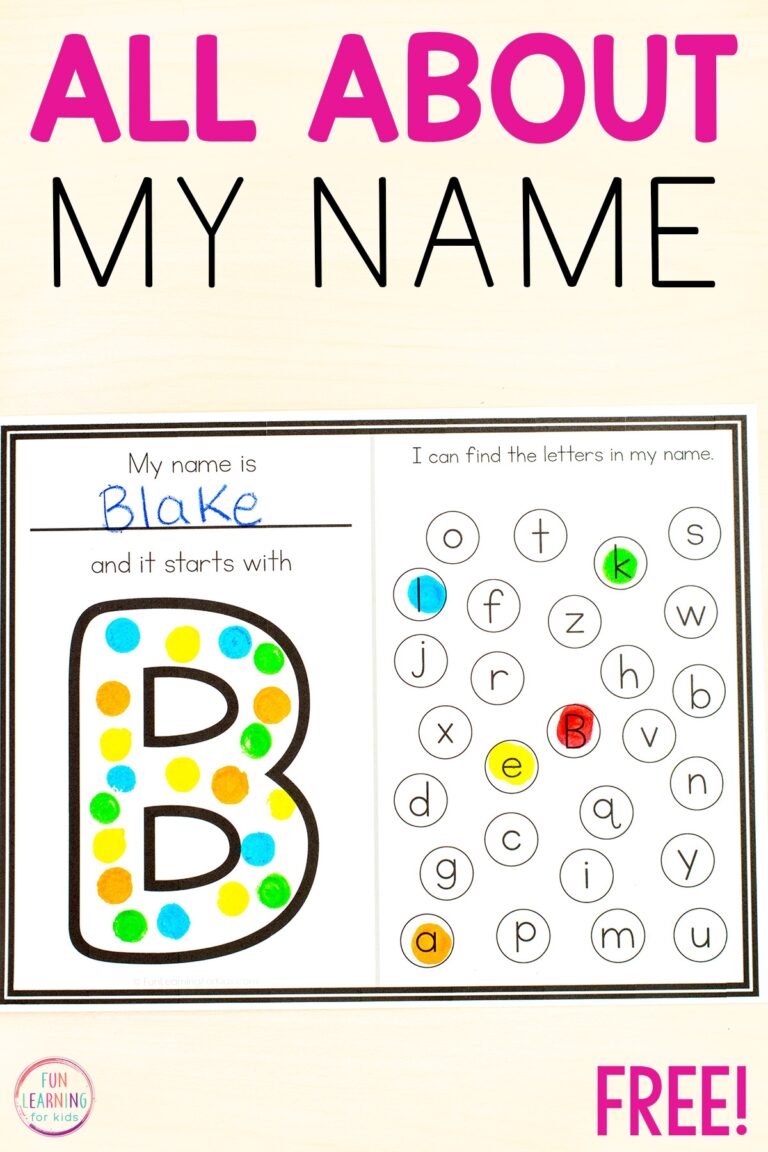 All About Me Name Worksheets Letters In My Name