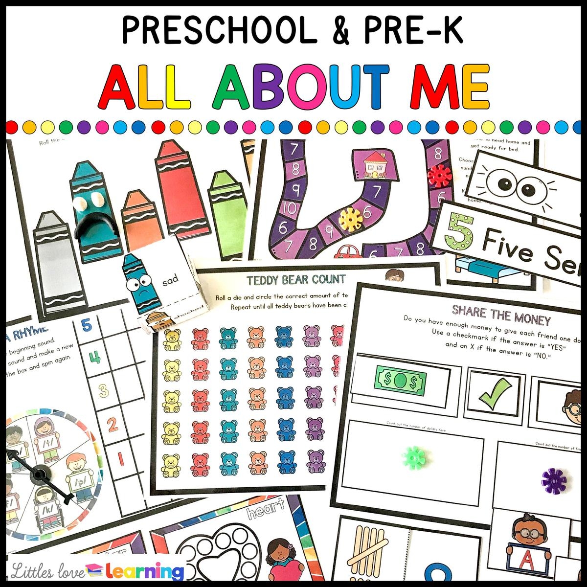 ALL ABOUT ME PRESCHOOL ACTIVITY PACK