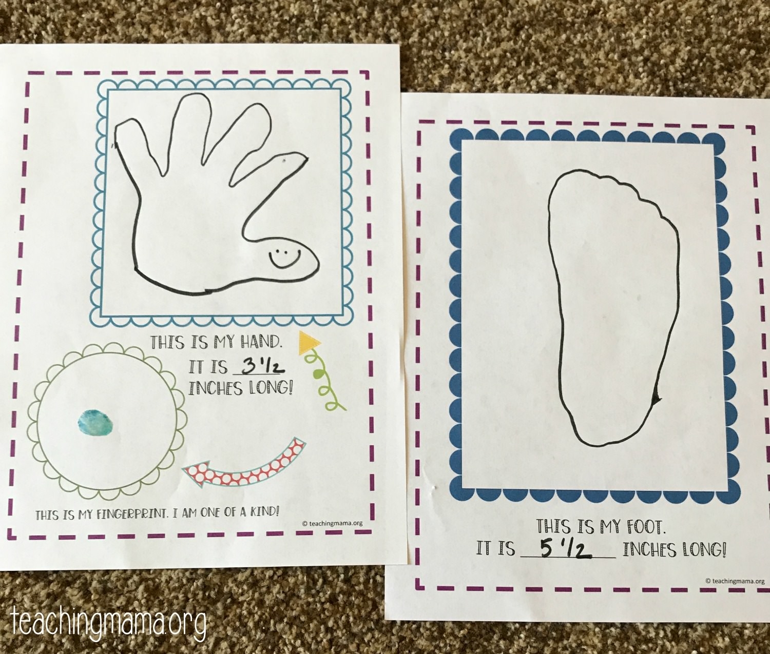 All About Me Preschool Theme Printables