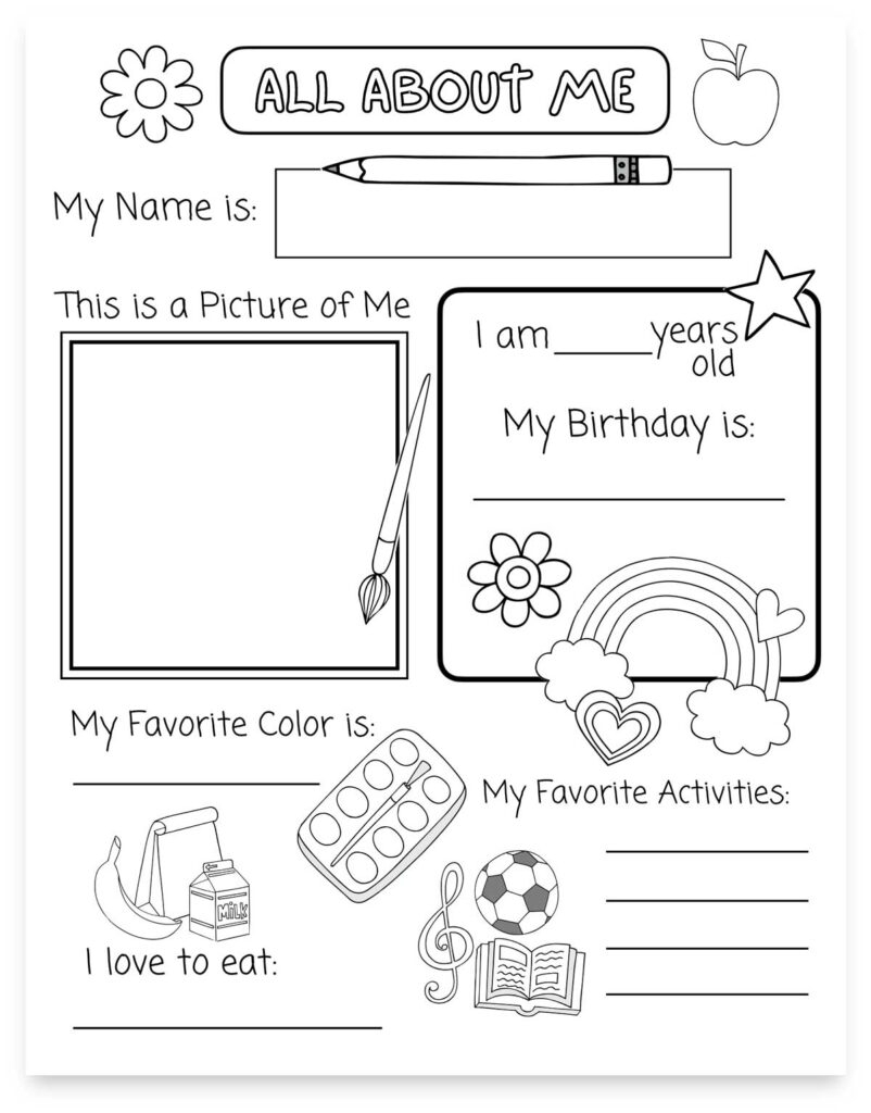 Black And White Printables For Preschoolers