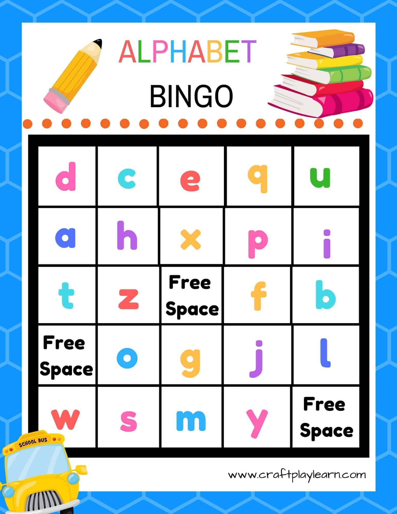 Preschool Bingo Games Printable