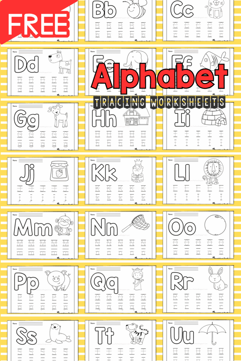 Alphabet Tracing Worksheets The Teaching Aunt