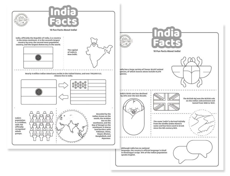 Amazing India Facts For Kids Print U0026 Learn Kids Activities Blog