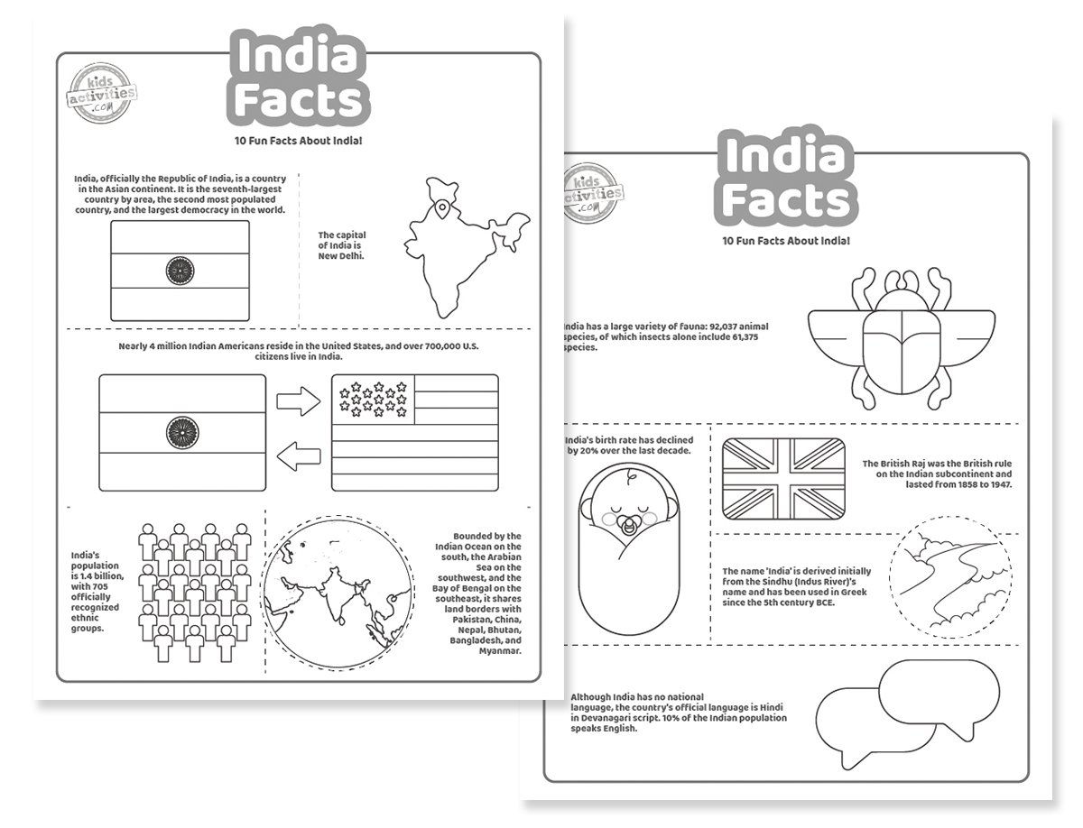 Amazing India Facts For Kids Print U0026 Learn Kids Activities Blog
