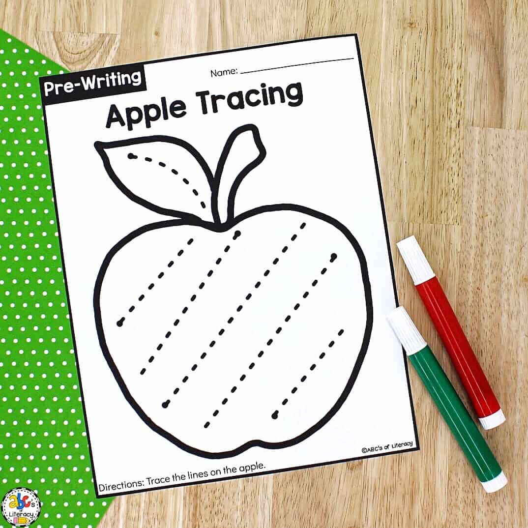 Apple Tracing Worksheets Preschool Worksheets Apple Tracing Worksheets Preschool Worksheets