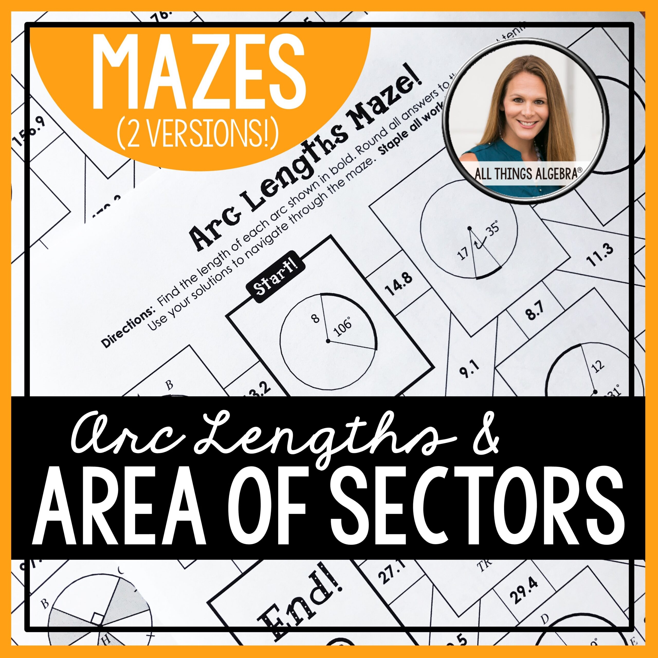 Arc Lengths U0026 Area Of Sectors In Circles Mazes