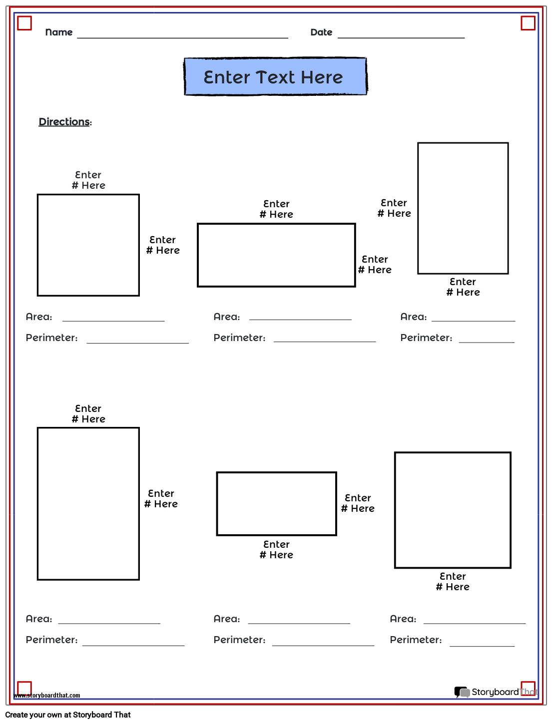 Perimeter Area Worksheets Free Printable