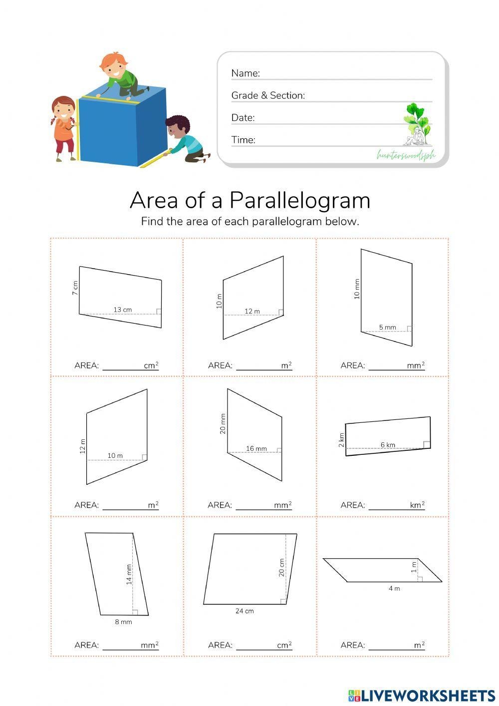 Area Of Parallelograms And Triangles Maze Worksheet
