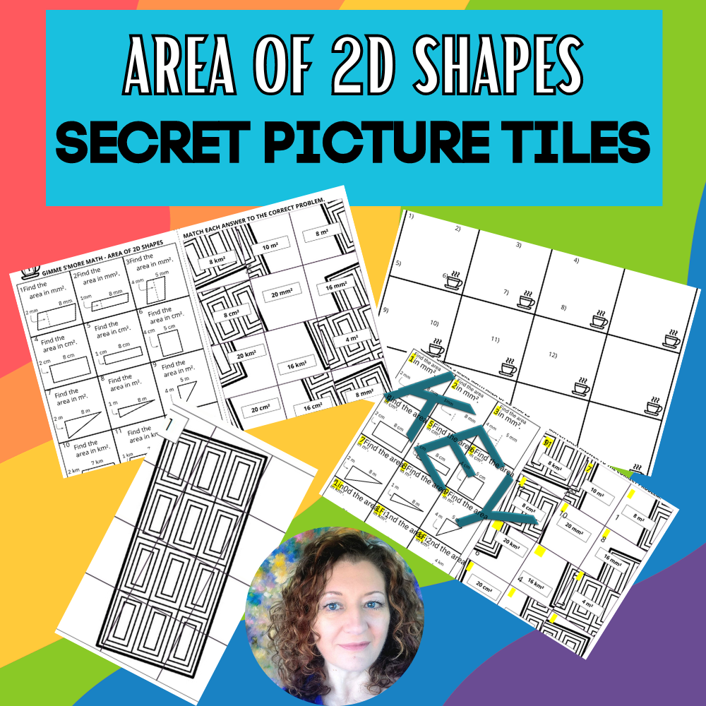Area Of Rectangles Parallelograms Trapezoids And Triangles Secret Picture Tile Activity Classful
